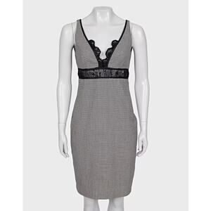 Roberto Cavalli Black & White Lace Wool Blend Dress Size 42/ M